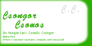 csongor csomos business card