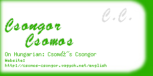 csongor csomos business card